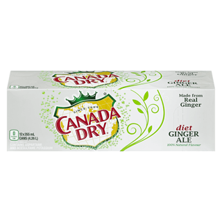 Canada Dry Ginger Ale 12 Cans Diet
