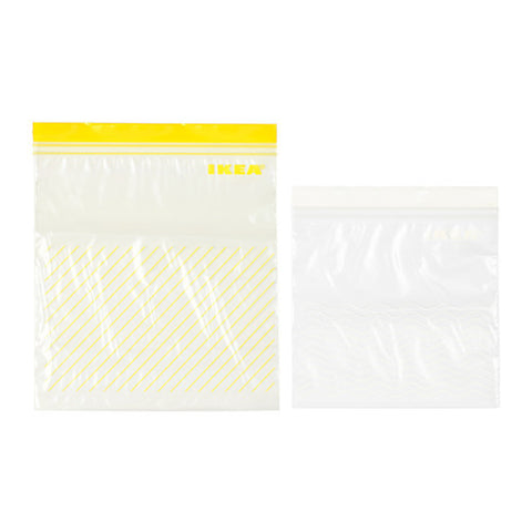 Ikea Ziplock Bag Yellow 2.5L and 1.2L x25